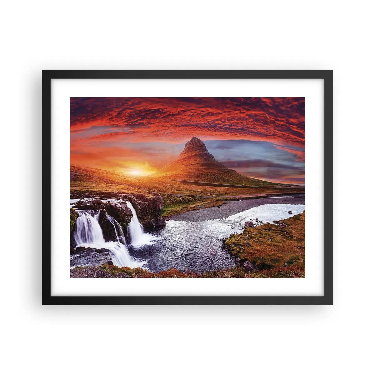 Affisch i svart ram - Utsikt över Midgård - 50x40 cm
