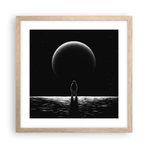 Affisch i ram av ljusek - Ansikte mot ansikte - 40x40 cm