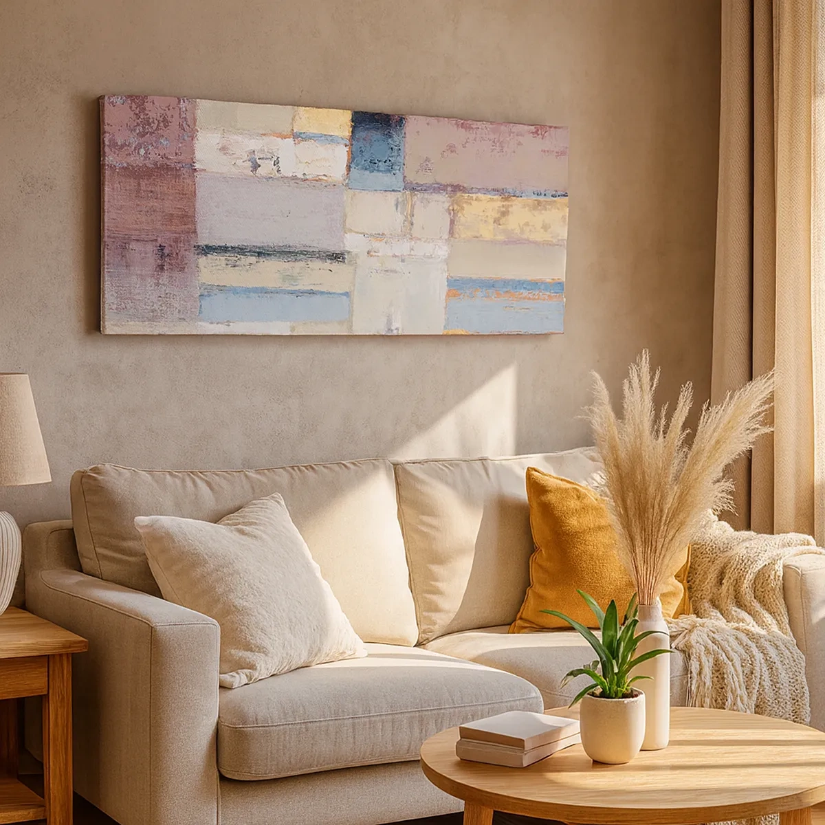 Canvastavla - Bild på duk - Geometrins lugn - 30x30 cm