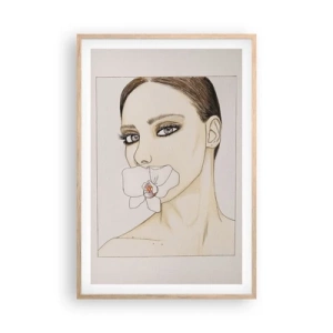 Affisch i ram av ljusek - Elegansens och skönhetens symbol - 61x91 cm