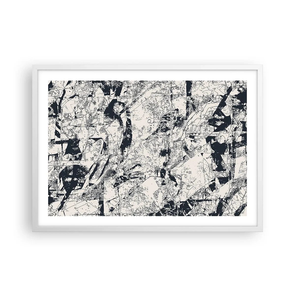 Affisch i vit ram - Motsatsernas interpenetration - 70x50 cm