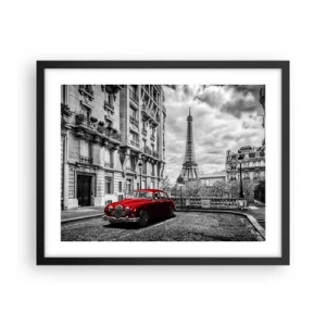 Affisch i svart ram - Rovdjuret i staden - 50x40 cm