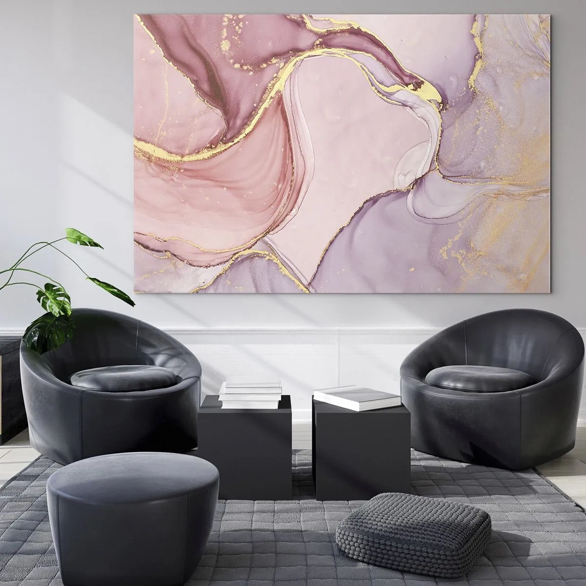 Glastavla - Bild på glas - Färgernas smek - 120x80 cm