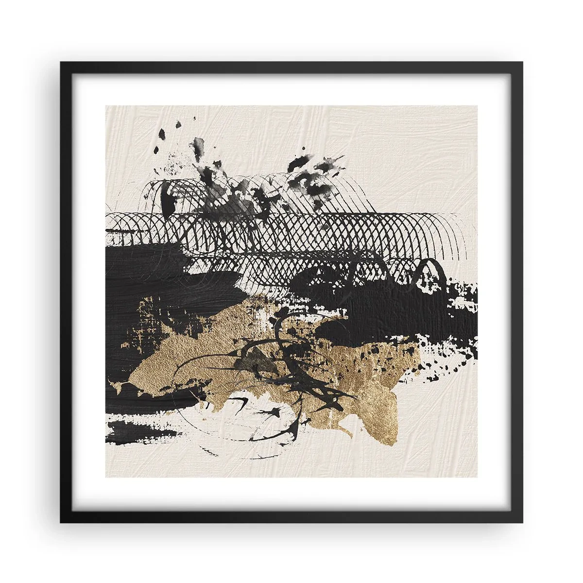 Affisch i svart ram - Komposition med passion - 50x50 cm