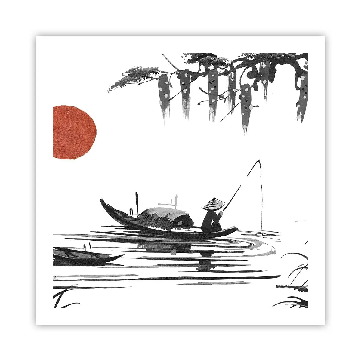 Affisch - Asiatisk eftermiddag - 60x60 cm