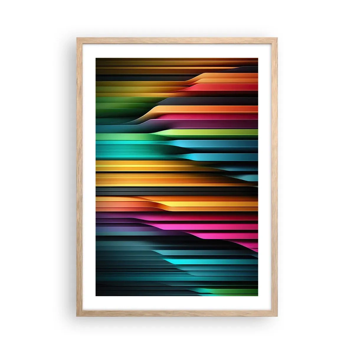 Affisch i ram av ljusek - Lysande orgel - 50x70 cm