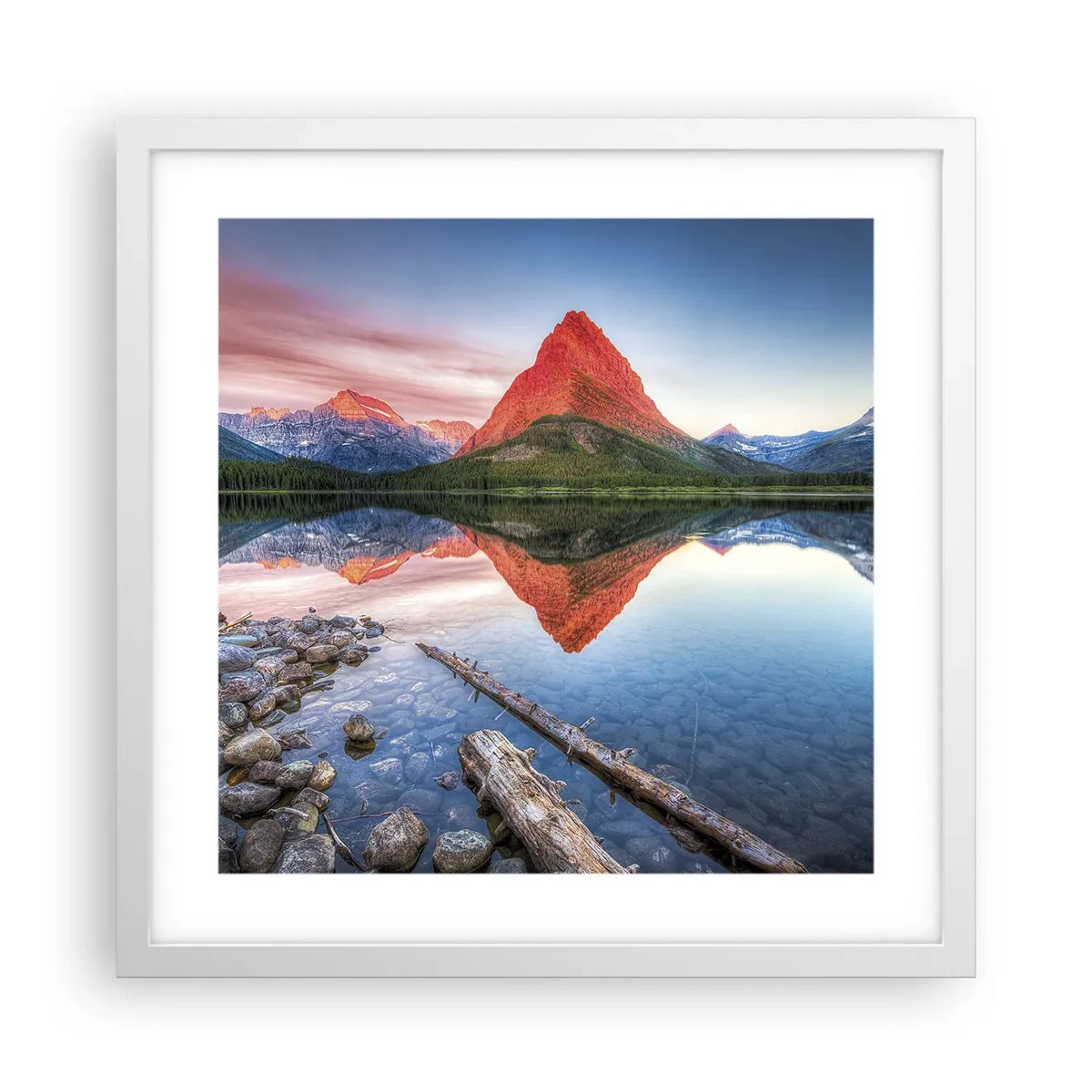 Affisch i vit ram - Glöd och kyla - 40x40 cm