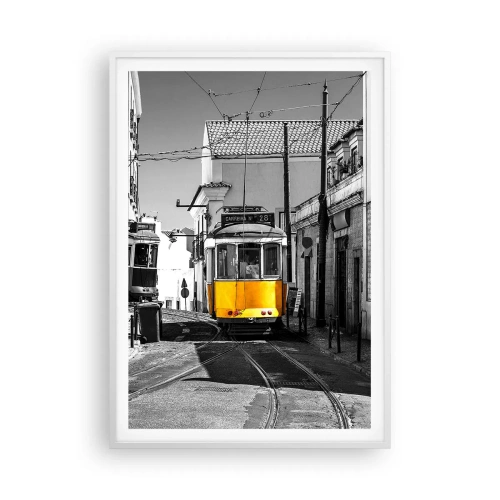 Affisch i vit ram - Lissabons anda - 70x100 cm