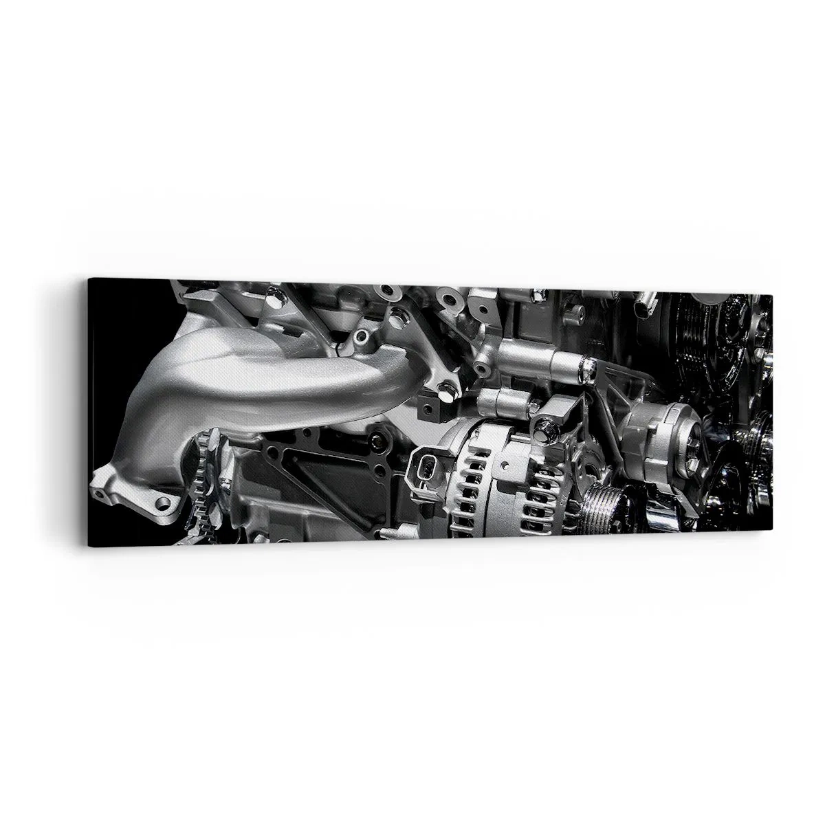 Canvastavla - Bild på duk - Stål, vacker, stark - 90x30 cm