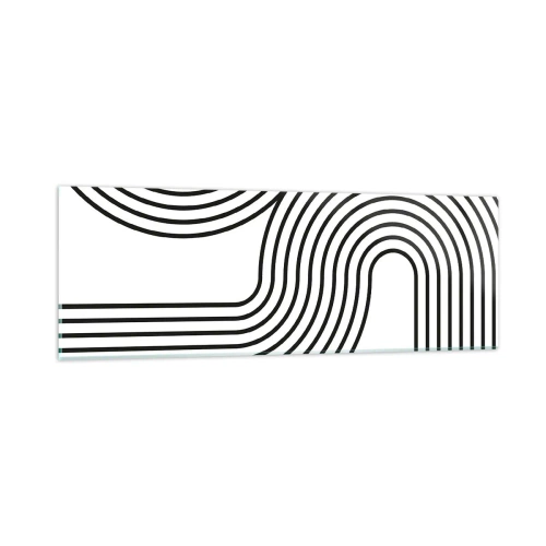 Glastavla - Bild på glas - På en kurva - 90x30 cm