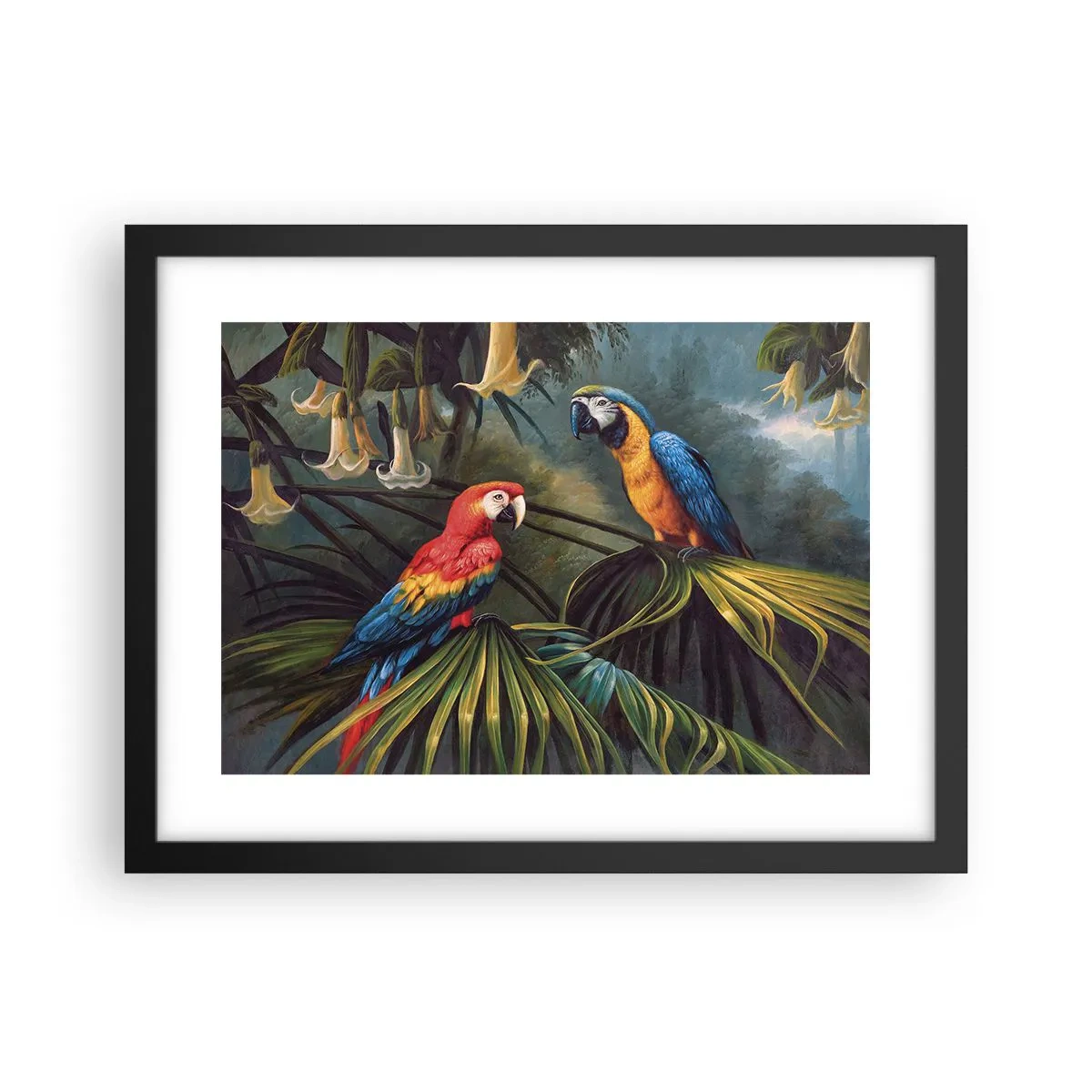 Affisch i svart ram - Romantiken i tropikerna - 40x30 cm