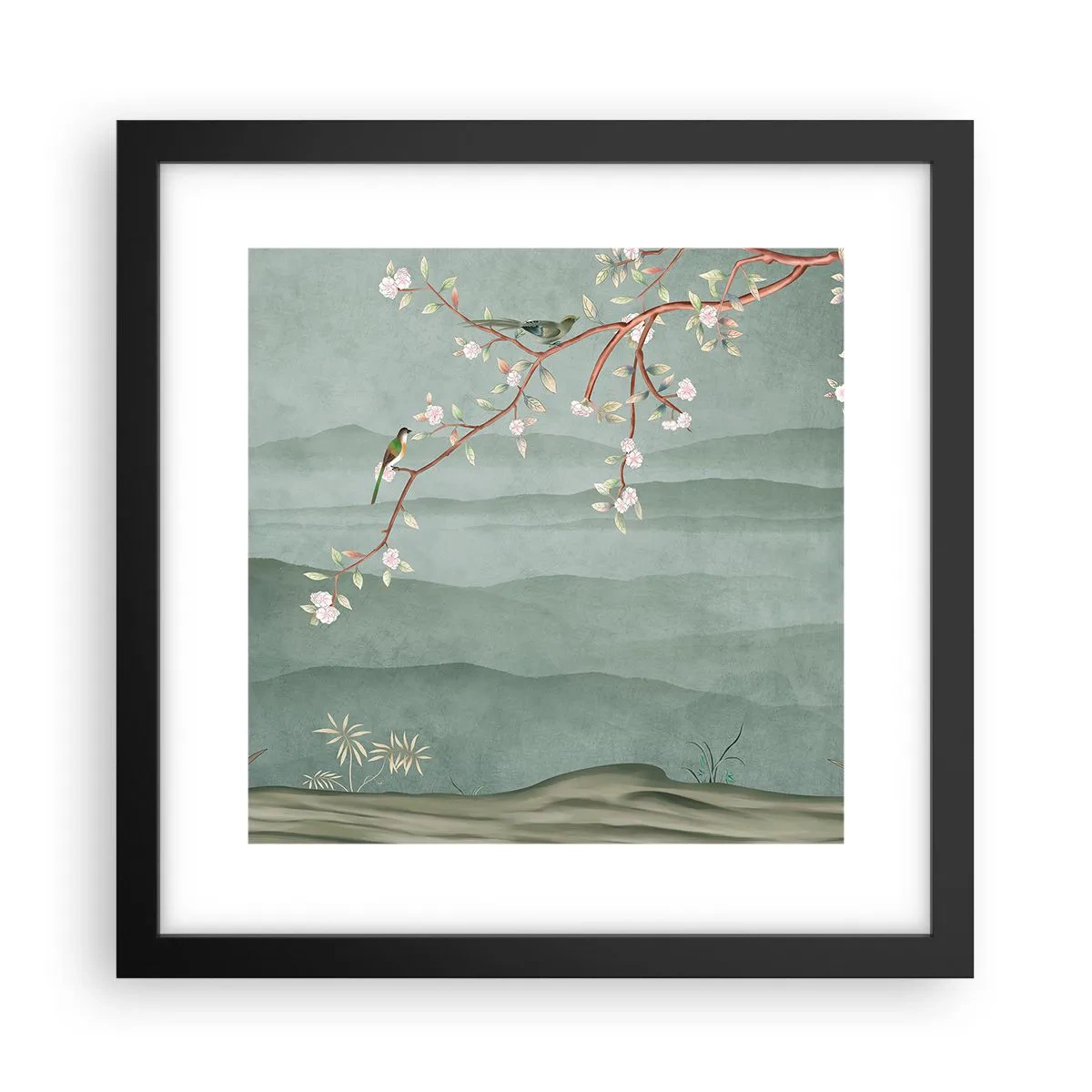 Affisch i svart ram - Vår, ah, det är du - 30x30 cm