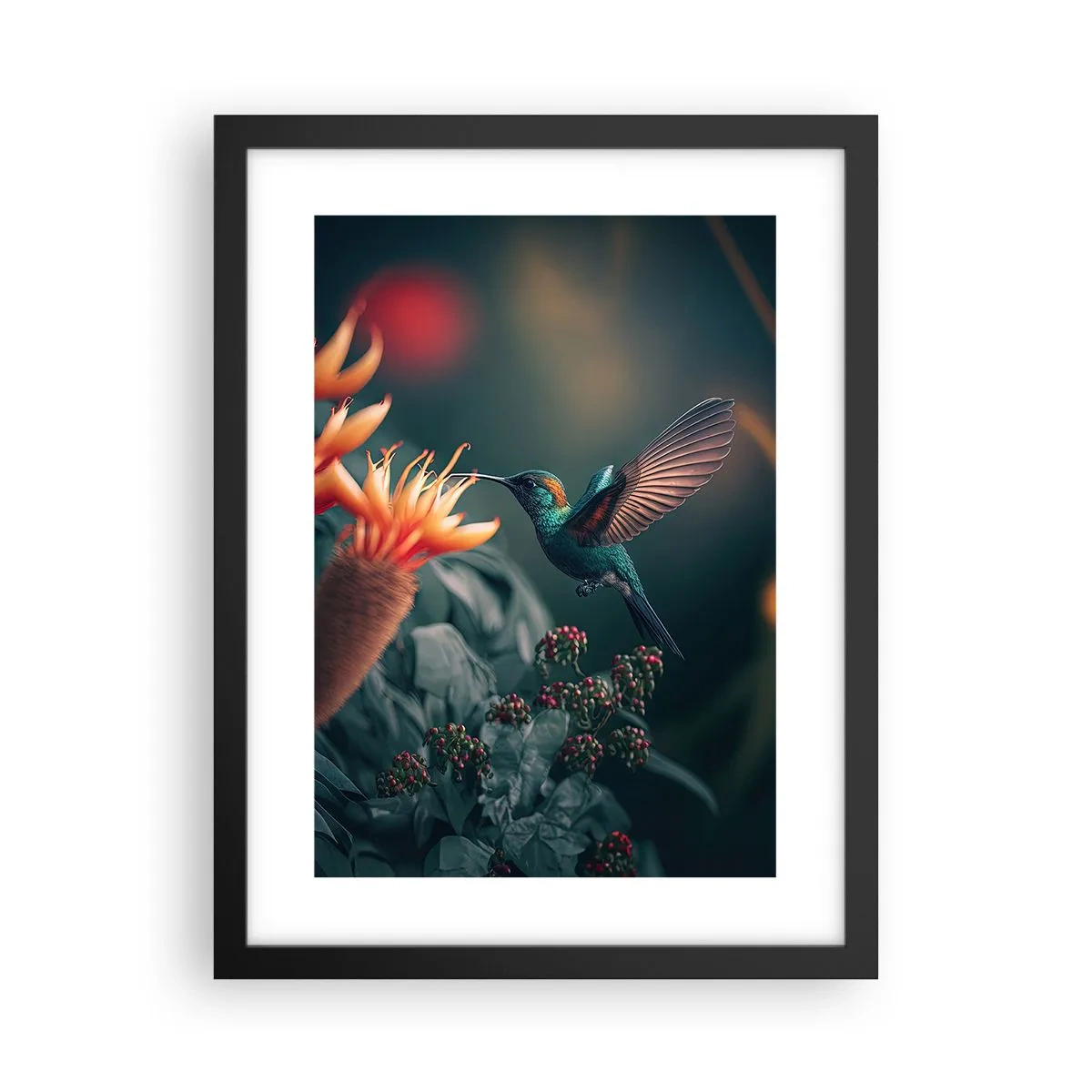 Affisch i svart ram - Ett verkligt färgglatt liv - 30x40 cm