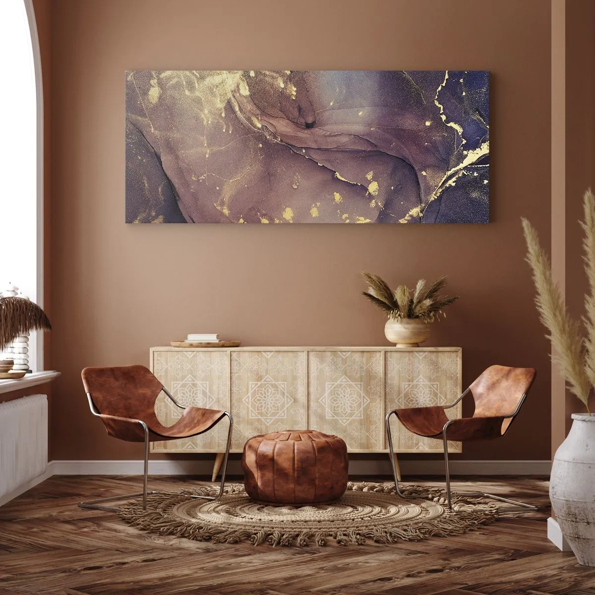 Canvastavla - Bild på duk - Materia och ande - 100x40 cm