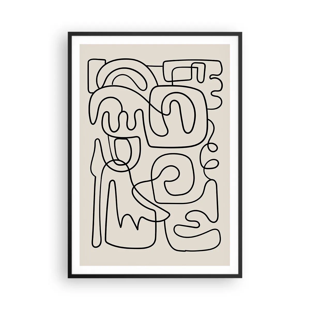 Affisch i svart ram - Följ spåret - 70x100 cm