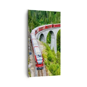 Canvastavla - Bild på duk - Dags för fjällutsikter - 65x120 cm