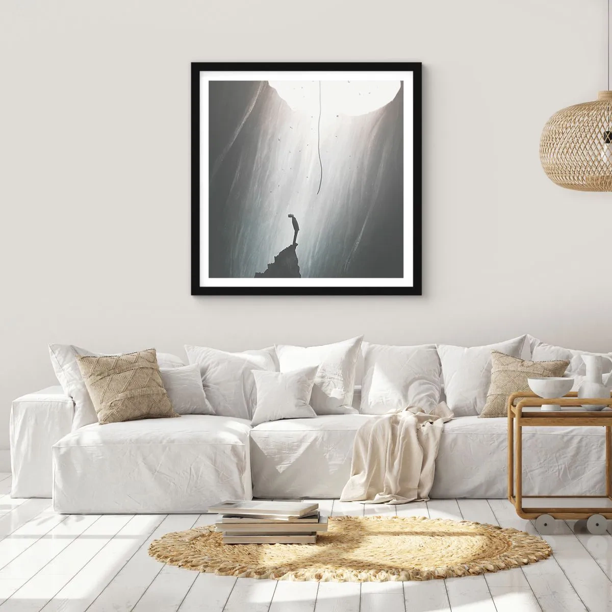 Affisch i svart ram - Det finns alltid en väg ut - 30x30 cm