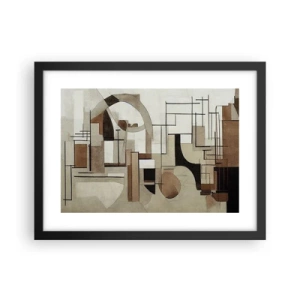 Affisch i svart ram - Stadsbild 2.0 - 40x30 cm