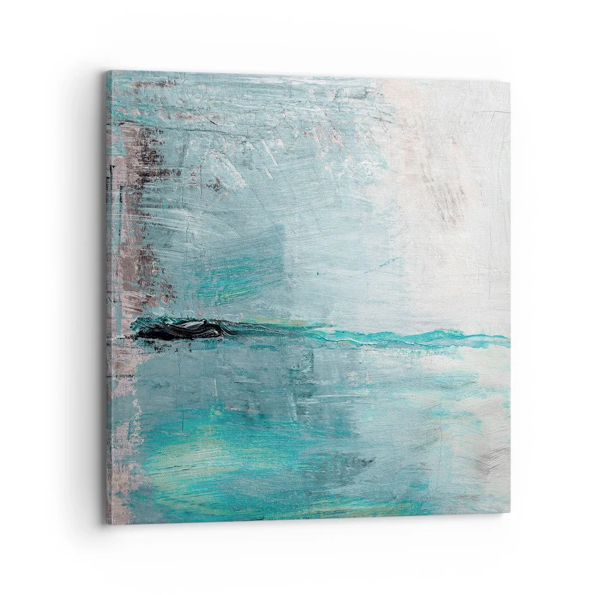 Canvastavla - Bild på duk - Horisontellt i blått - 70x70 cm