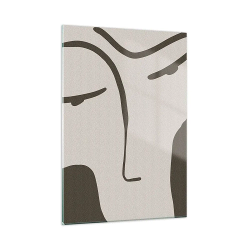 Glastavla - Bild på glas - Som från en målning av Modigliani - 50x70 cm