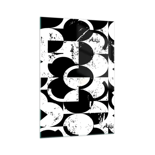 Glastavla - Bild på glas - Vit är vit och svart är svart - 70x100 cm