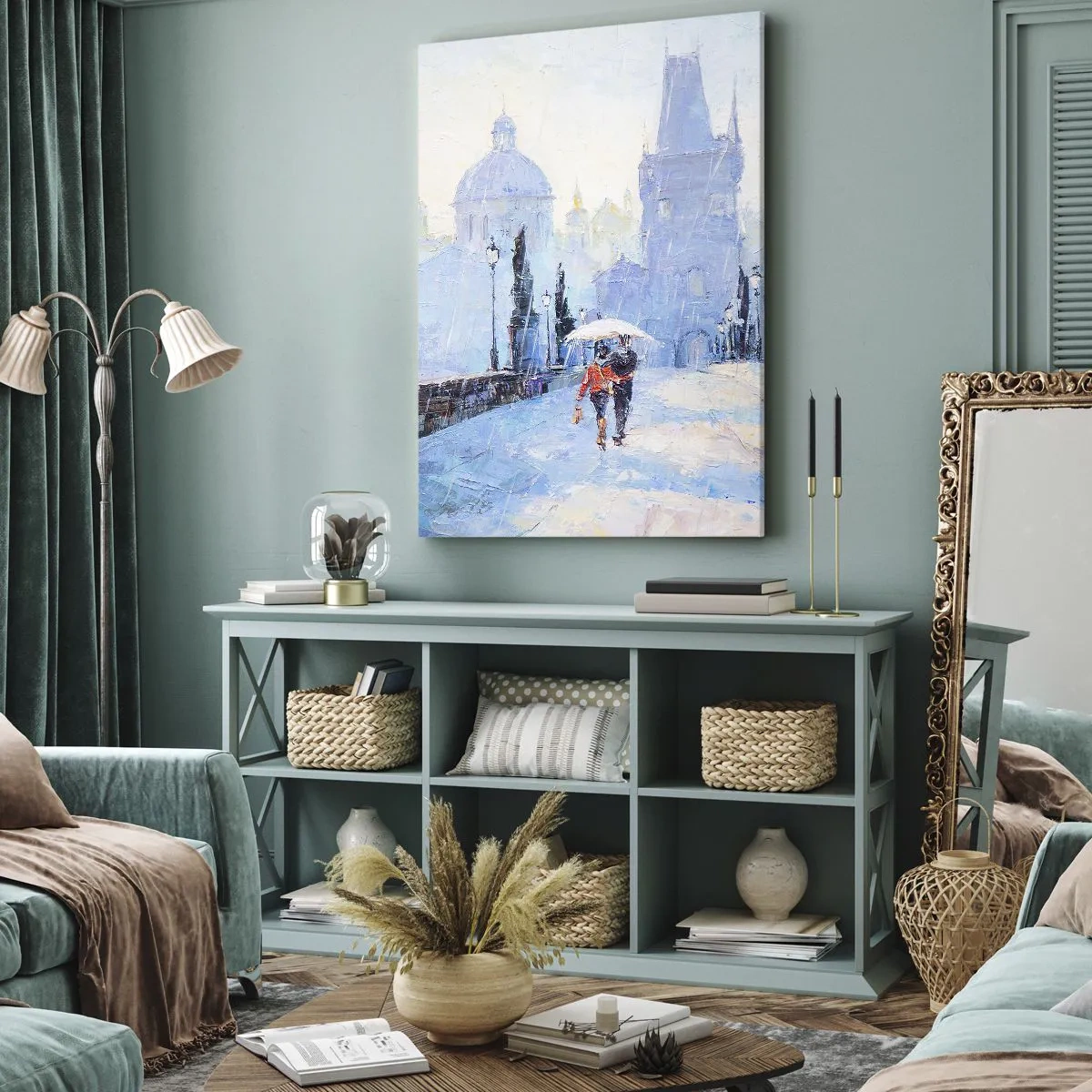 Canvastavla - Bild på duk - Förtrollade av regnet - 50x70 cm