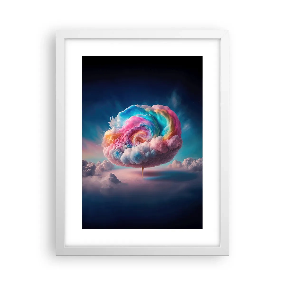 Affisch i vit ram - En dröm om en nöjespark - 30x40 cm