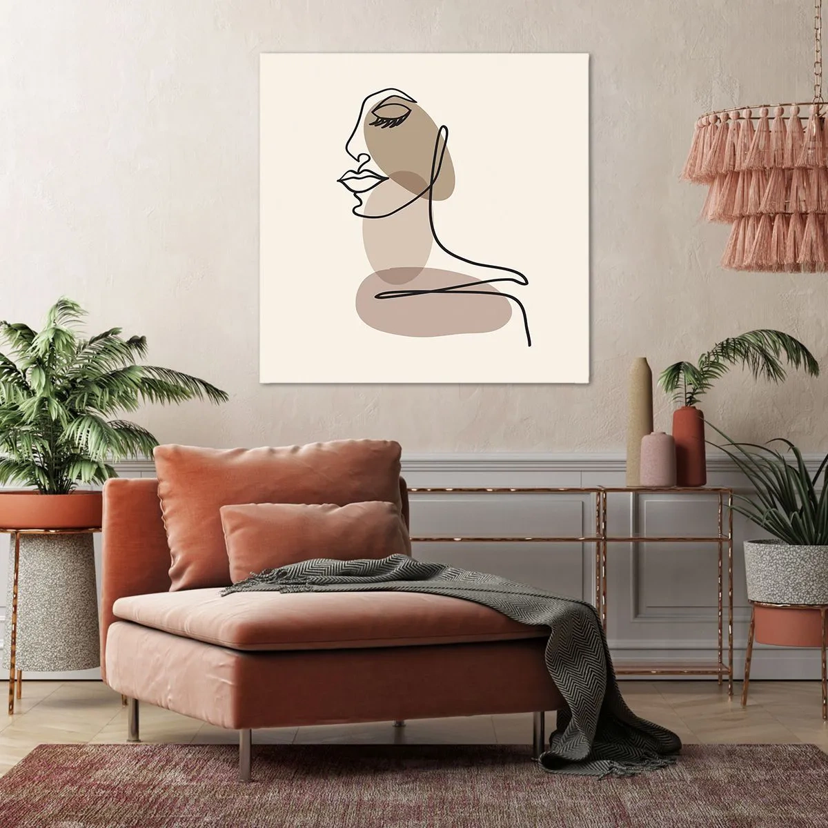 Canvastavla - Bild på duk - Lyssnar på sig själv - 60x60 cm