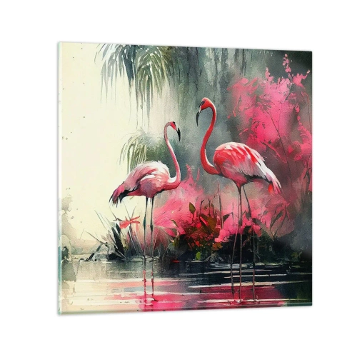 Glastavla - Bild på glas - En lektion i naturlig charm - 30x30 cm