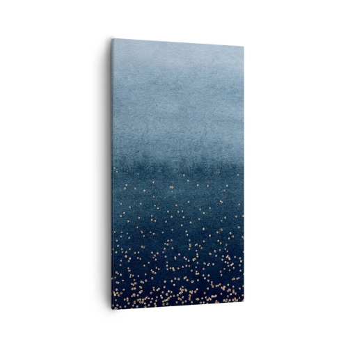 Canvastavla - Bild på duk - Komposition – blåa faser - 55x100 cm