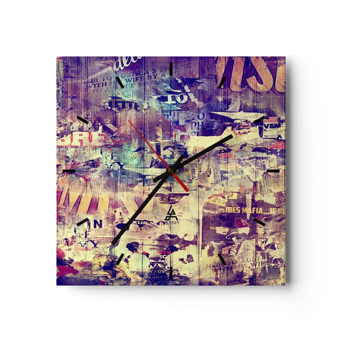Väggklocka - Klocka på glas - Och så mycket blir det klar - 30x30 cm