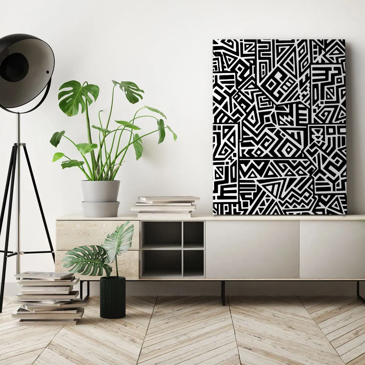 Canvastavla - Bild på duk - Prekolumbisk komposition - 50x70 cm