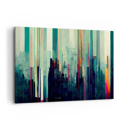 Canvastavla - Bild på duk - Futuristisk stad - 120x80 cm