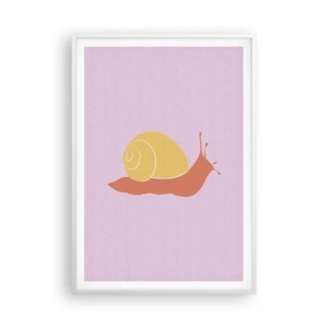 Affisch i vit ram - Det är ingen brådska - 70x100 cm