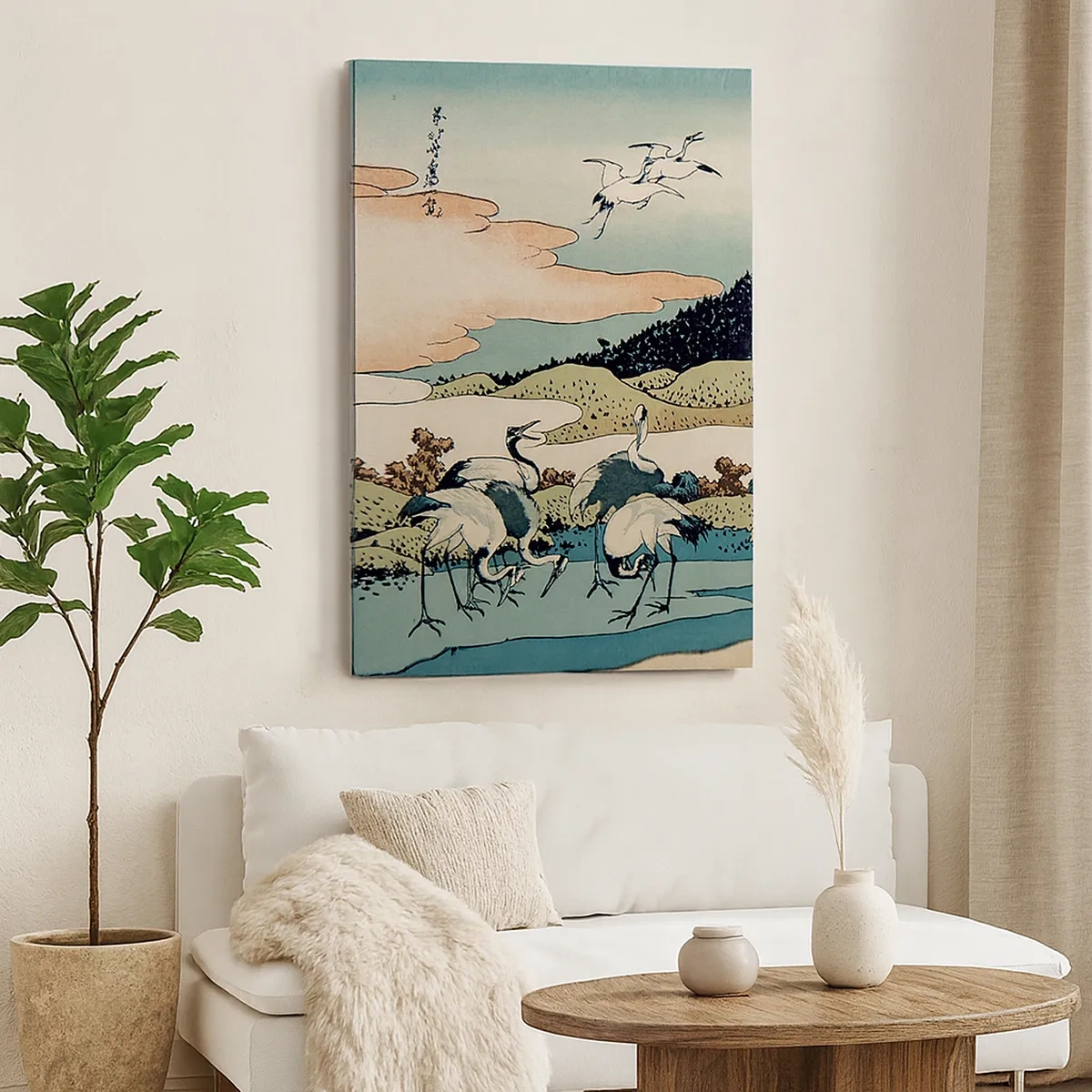 Canvastavla - Bild på duk - I japansk anda - 50x70 cm