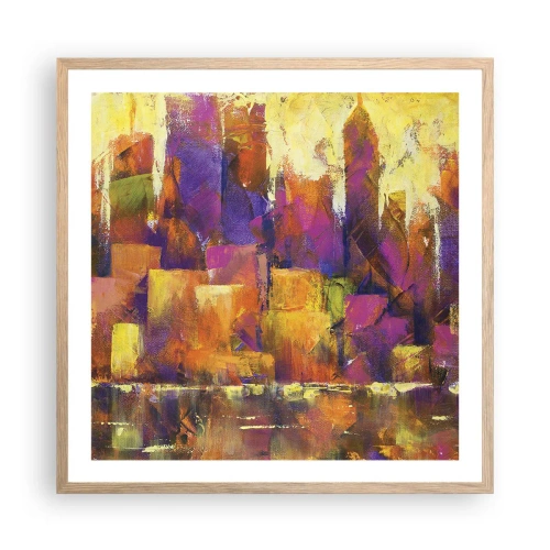 Affisch i ram av ljusek - Metropolis komposition - 60x60 cm