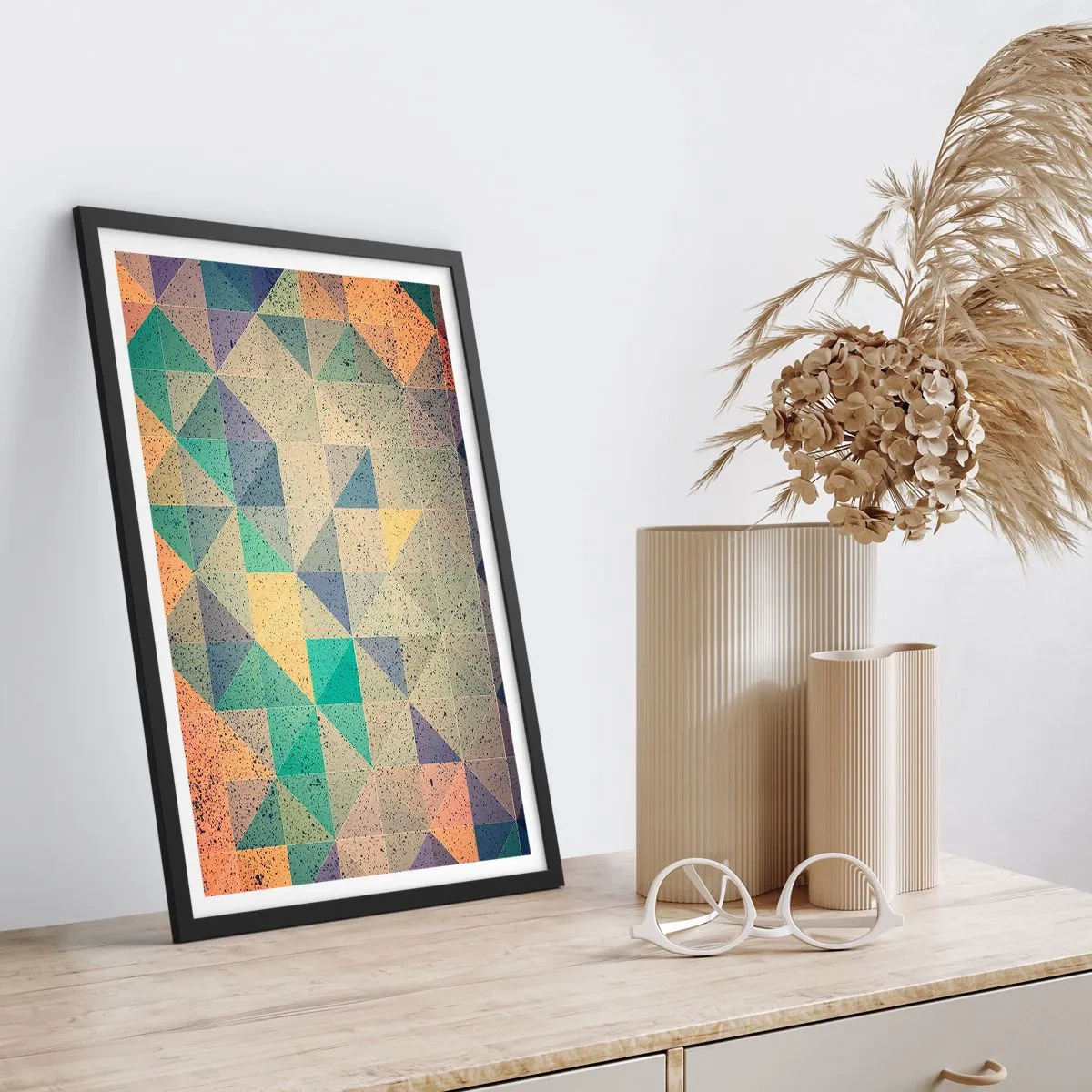 Affisch i svart ram - Trianglarnas republik - 30x40 cm