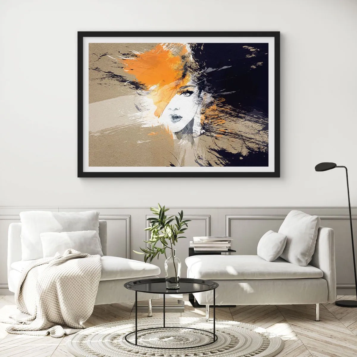 Affisch i svart ram - Och så blir det ljus - 91x61 cm