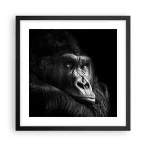 Affisch i svart ram - Varför glor du? - 40x40 cm