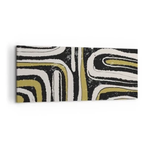 Canvastavla - Bild på duk - Komposition: stråk och gränder - 120x50 cm