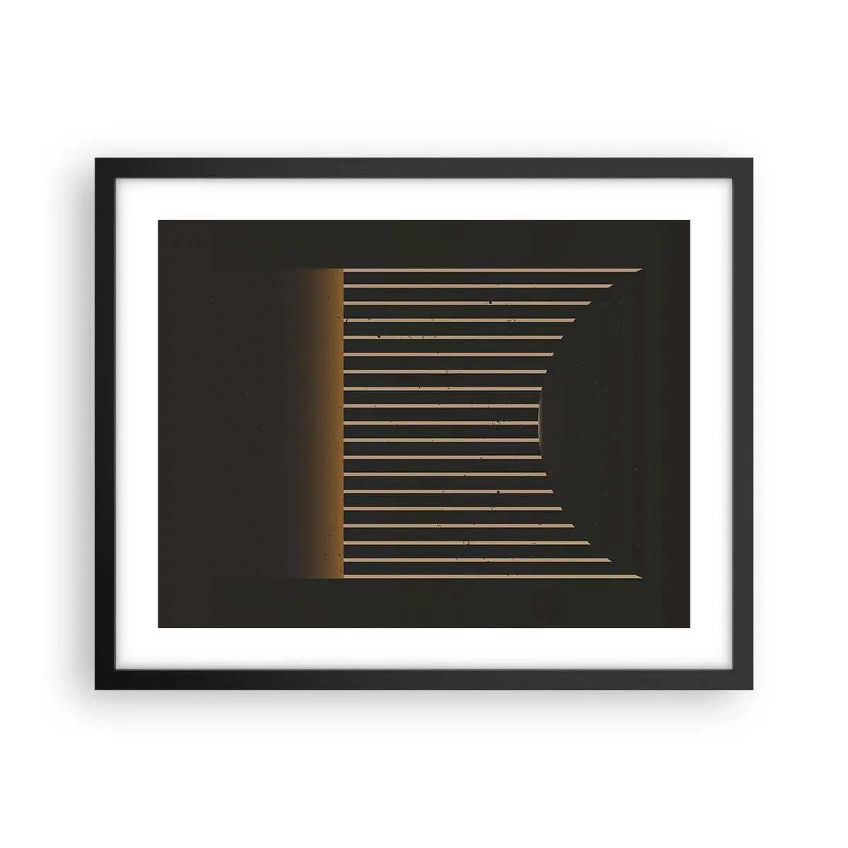 Affisch i svart ram - Utforska mörkret - 50x40 cm