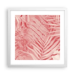 Affisch i vit ram - Rosa koncept - 40x40 cm
