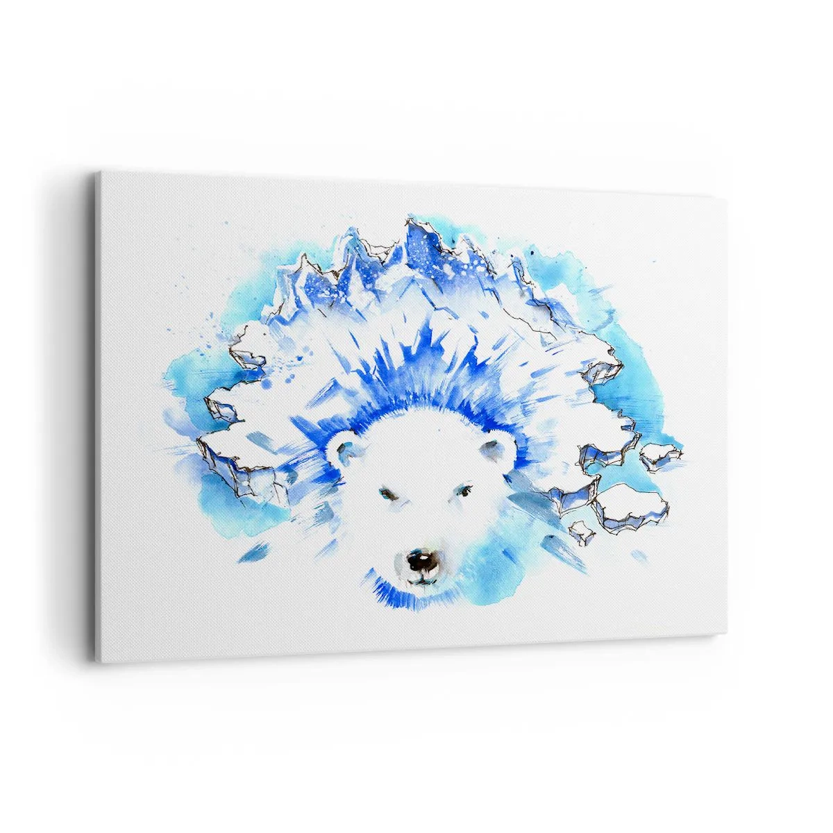Canvastavla - Bild på duk - Arktis kung i iskrona - 100x70 cm