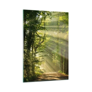 Glastavla - Bild på glas - En stund i skogen - 50x70 cm