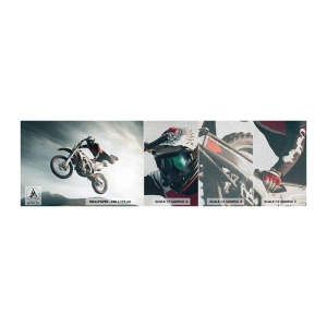 Provbit av fototapet Premium Canvas - No risk, no fun - Motocross, Motorcykel, Motorcyklist - 100x30 cm