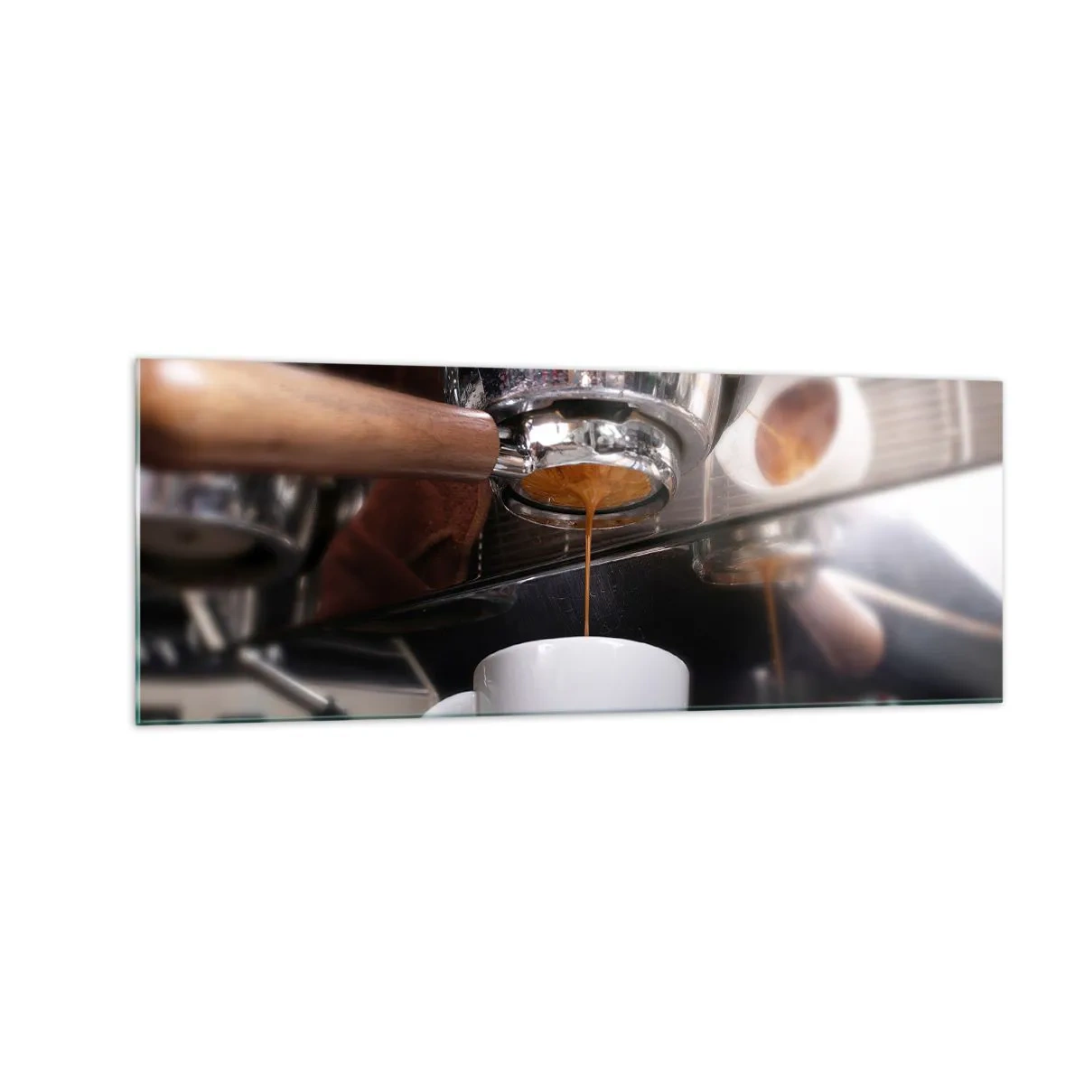 Glastavla - Bild på glas - En bra stund på dagen - 140x50 cm