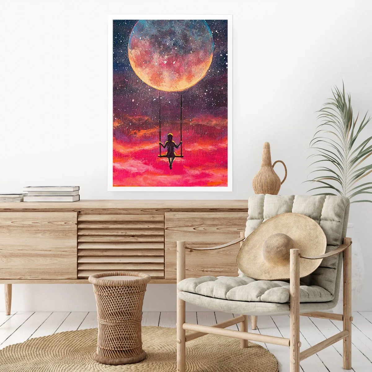Affisch - Sväva i molnen - 50x70 cm