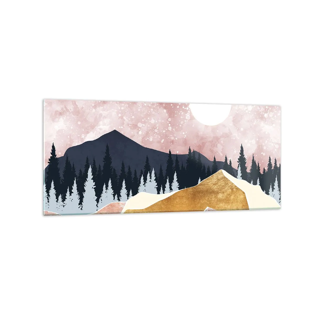 Glastavla - Bild på glas - Nattvakt - 120x50 cm