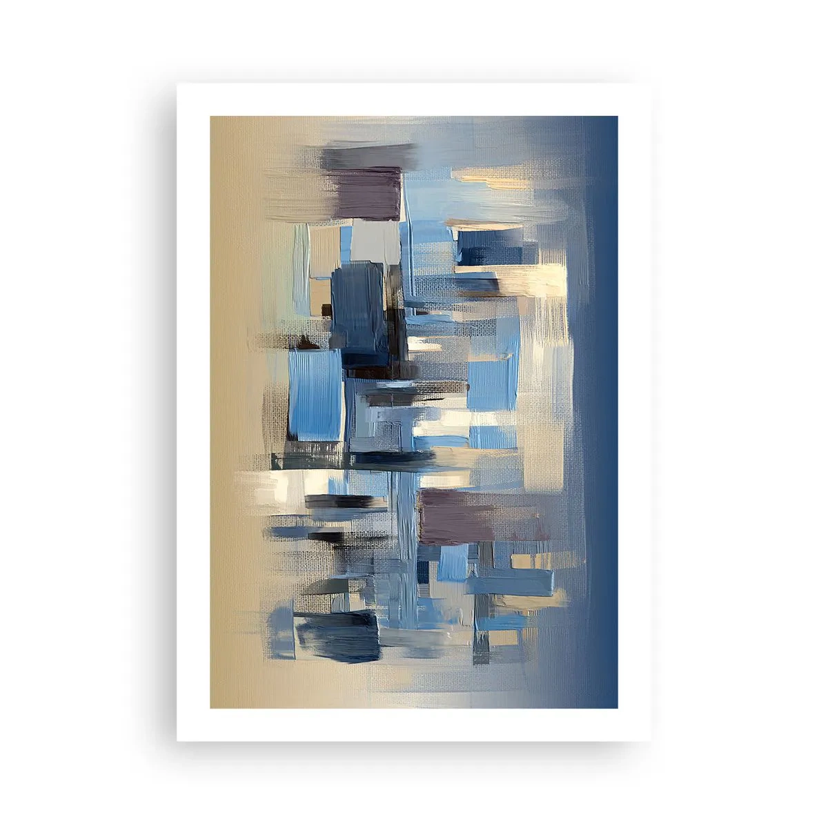 Affisch - Blå konstruktion - 50x70 cm
