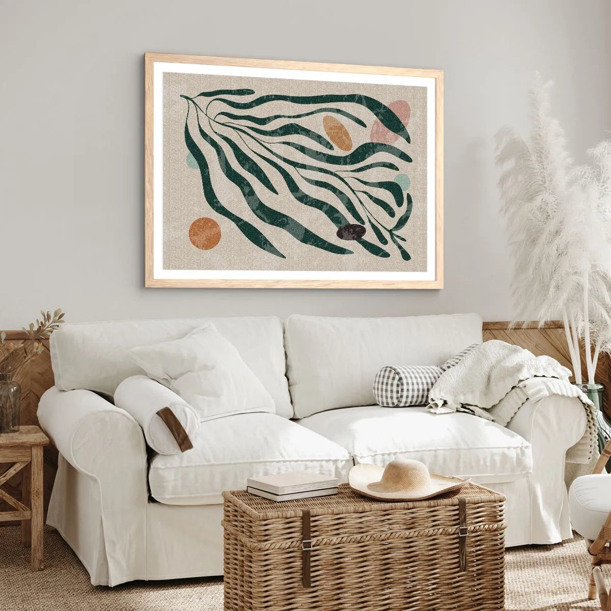 Affisch i ram av ljusek - Bland de gröna - 91x61 cm